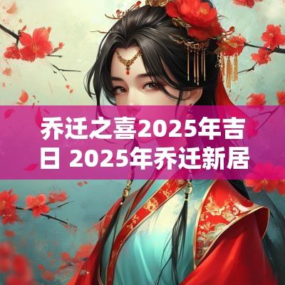 乔迁之喜2025年吉日 2025年乔迁新居大吉日