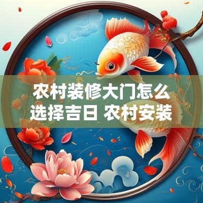 农村装修大门怎么选择吉日 农村安装大门吉日查询