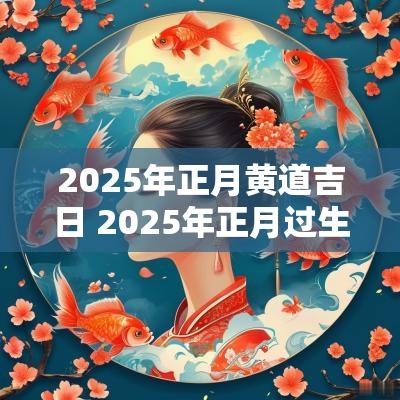 2025年正月黄道吉日 2025年正月过生日黄道吉日