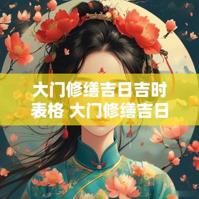大门修缮吉日吉时表格 大门修缮吉日吉时表格图