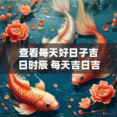 查看每天好日子吉日时辰 每天吉日吉时查询网