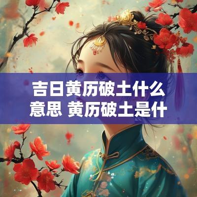 吉日黄历破土什么意思 黄历破土是什么意思