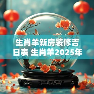 生肖羊新房装修吉日表 生肖羊2026年装修吉日