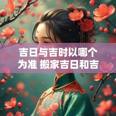 吉日与吉时以哪个为准 搬家吉日和吉时哪个为准呢