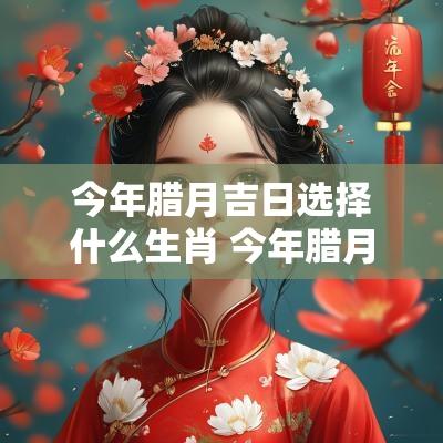 今年腊月吉日选择什么生肖 今年腊月哪些好日子适合结婚