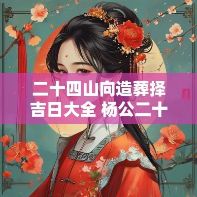 二十四山向造葬择吉日大全 杨公二十四山立向分金秘诀