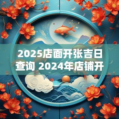 2025店面开张吉日查询 2025年店铺开业吉日吉时查询