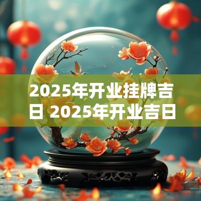 2025年开业挂牌吉日 2025年开业吉日大全最新