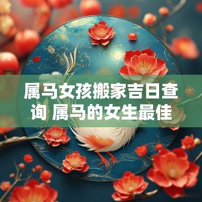 属马女孩搬家吉日查询 属马的女生最佳乔迁日子