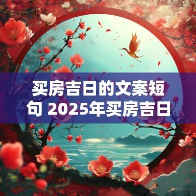 买房吉日的文案短句 2025年买房吉日表