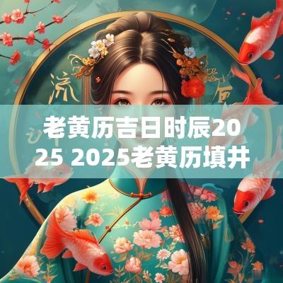 老黄历吉日时辰2025 2025老黄历填井吉日