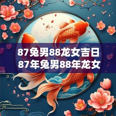 87兔男88龙女吉日 87年兔男88年龙女