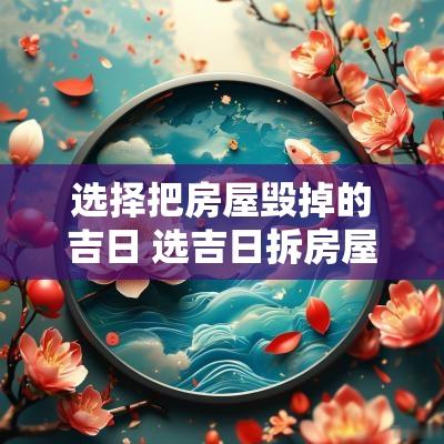 选择把房屋毁掉的吉日 选吉日拆房屋