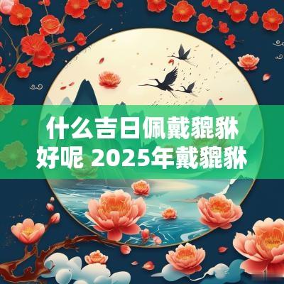 什么吉日佩戴貔貅好呢 2025年戴貔貅吉日