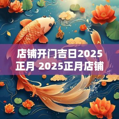 店铺开门吉日2025正月 2025正月店铺开张吉日