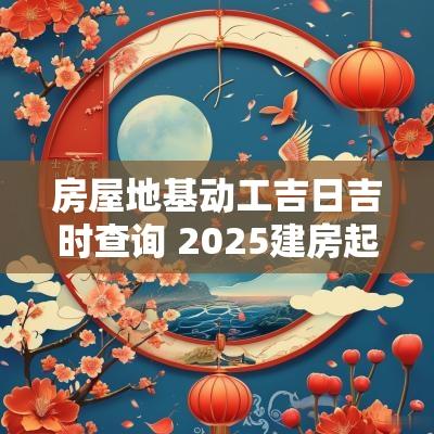 房屋地基动工吉日吉时查询 2025建房起地基吉日