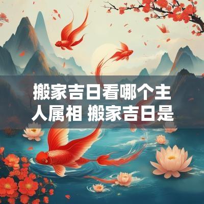 搬家吉日看哪个主人属相 搬家吉日是看谁的生辰八字