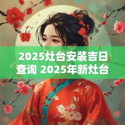 2025灶台安装吉日查询 2025年新灶台进火吉日