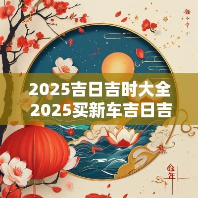 2025吉日吉时大全 2025买新车吉日吉时