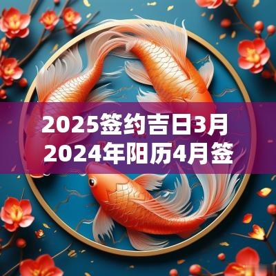 2025签约吉日3月 2025年阳历4月签约黄道吉日一览表