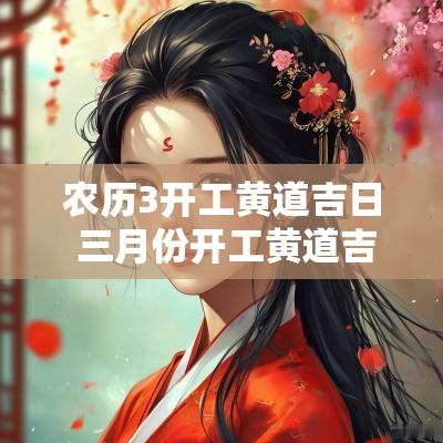 农历3开工黄道吉日 三月份开工黄道吉日2025年