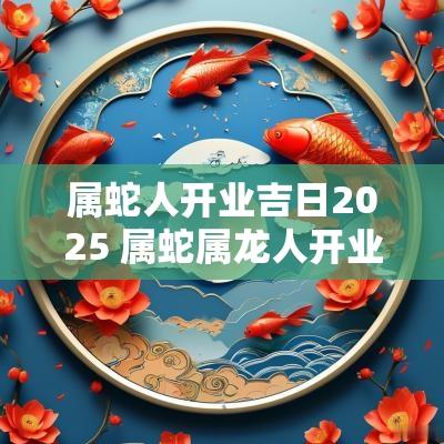 属蛇人开业吉日2025 属蛇属龙人开业吉日查询