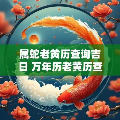 属蛇老黄历查询吉日 万年历老黄历查询表属蛇