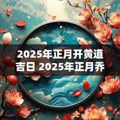 2025年正月开黄道吉日 2025年正月乔迁黄道吉日