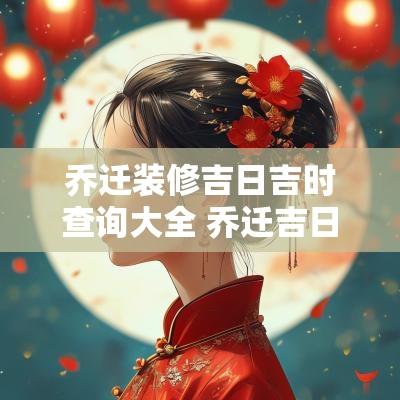 乔迁装修吉日吉时查询大全 乔迁吉日查询2025黄道吉日查询
