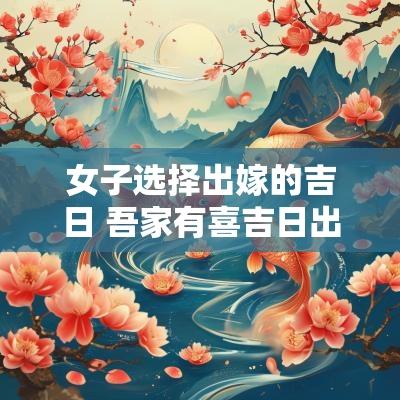 女子选择出嫁的吉日 吾家有喜吉日出嫁