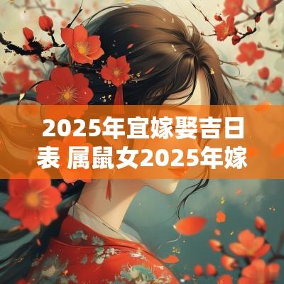 2025年宜嫁娶吉日表 属鼠女2025年嫁娶吉日查询