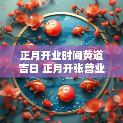 正月开业时间黄道吉日 正月开张营业吉日