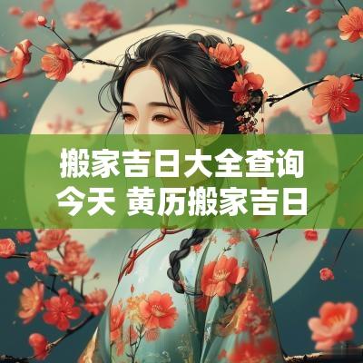搬家吉日大全查询今天 黄历搬家吉日今天适宜搬家吗