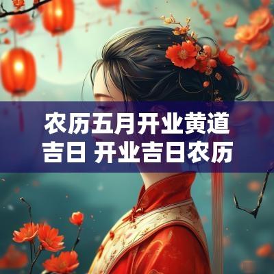 农历五月开业黄道吉日 开业吉日农历5月份