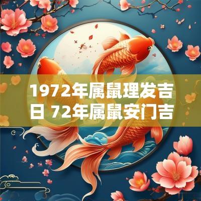 1972年属鼠理发吉日 72年属鼠安门吉日
