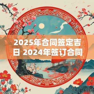 2025年合同签定吉日 2025年签订合同的吉日查询