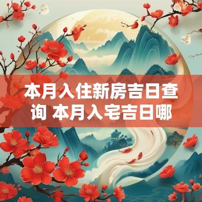 本月入住新房吉日查询 本月入宅吉日哪日最好