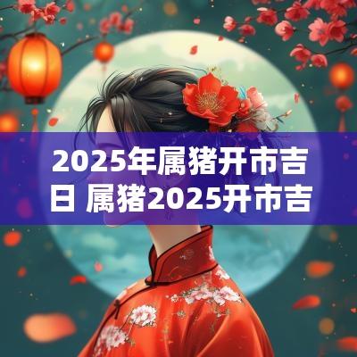 2025年属猪开市吉日 属猪2025开市吉日吉时
