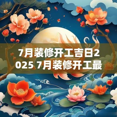 7月装修开工吉日2025 7月装修开工最好的吉日