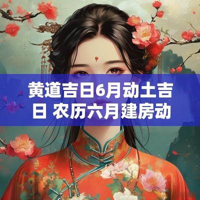 黄道吉日6月动土吉日 农历六月建房动土黄道吉日