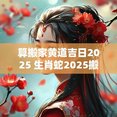 算搬家黄道吉日2025 生肖蛇2025搬家入宅吉日