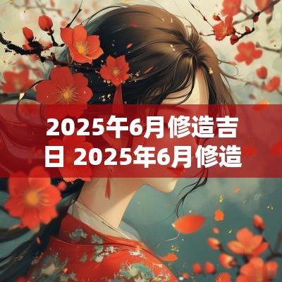 2025午6月修造吉日 2025年6月修造吉日
