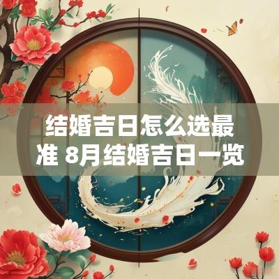 结婚吉日怎么选最准 8月结婚吉日一览表