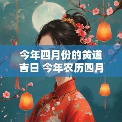 今年四月份的黄道吉日 今年农历四月份黄道吉日