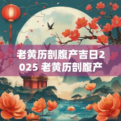 老黄历剖腹产吉日2025 老黄历剖腹产