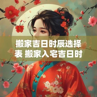 搬家吉日时辰选择表 搬家入宅吉日时辰须知