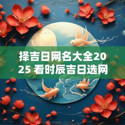 择吉日网名大全2025 看时辰吉日选网名