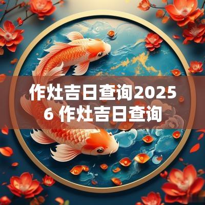 作灶吉日查询20256 作灶吉日查询