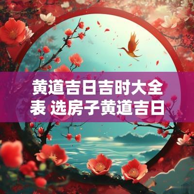 黄道吉日吉时大全表 选房子黄道吉日吉时