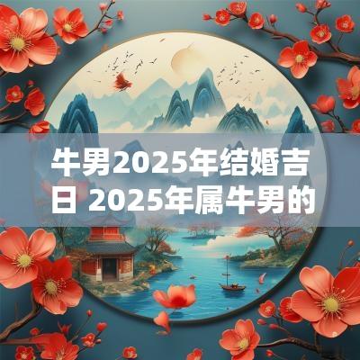 牛男2025年结婚吉日 2025年属牛男的结婚吉日
